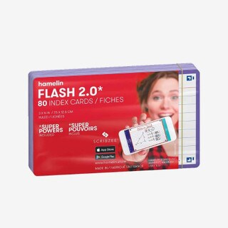 FLASH 2.0 Index Cards 3"x5" 80ct Vi